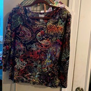 Chico's Multicolor   Size 3 Pattermed Women's  Top